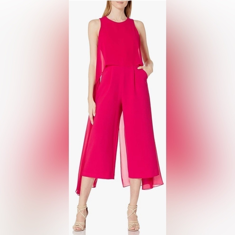Tahari ASL Women's Sleeveless Fly Away Jumpsuit - Pink - Size 4